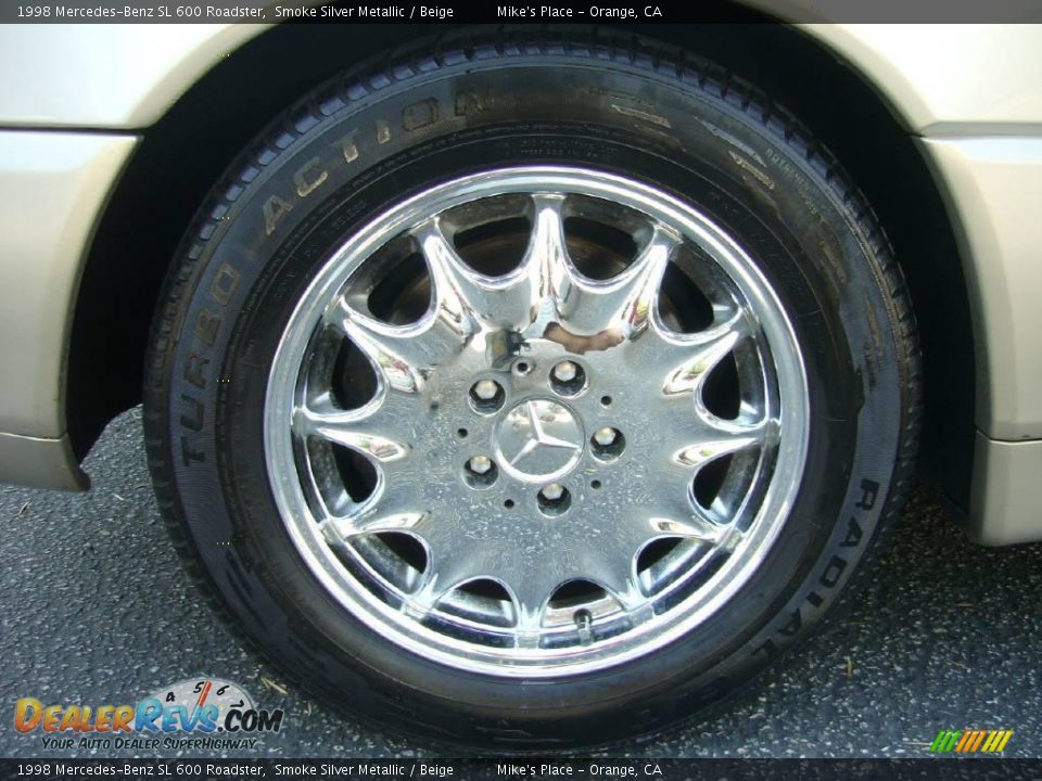 1998 Mercedes-Benz SL 600 Roadster Smoke Silver Metallic / Beige Photo #21