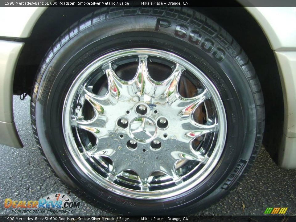 1998 Mercedes-Benz SL 600 Roadster Smoke Silver Metallic / Beige Photo #22