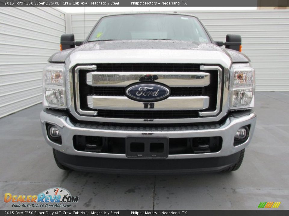 2015 Ford F250 Super Duty XLT Crew Cab 4x4 Magnetic / Steel Photo #8