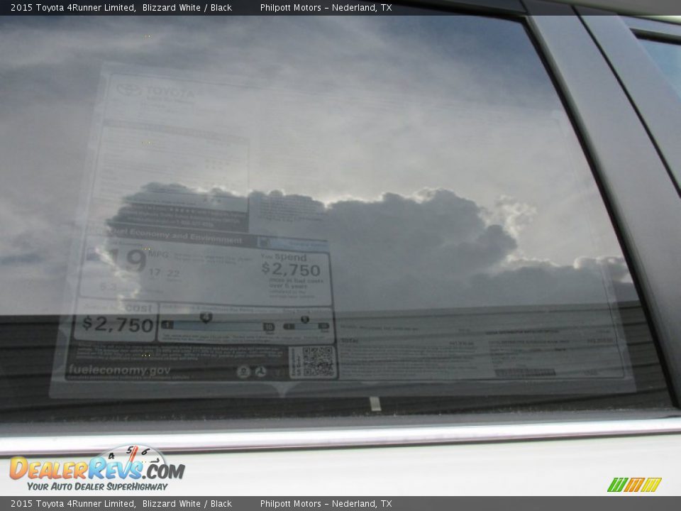 2015 Toyota 4Runner Limited Blizzard White / Black Photo #36