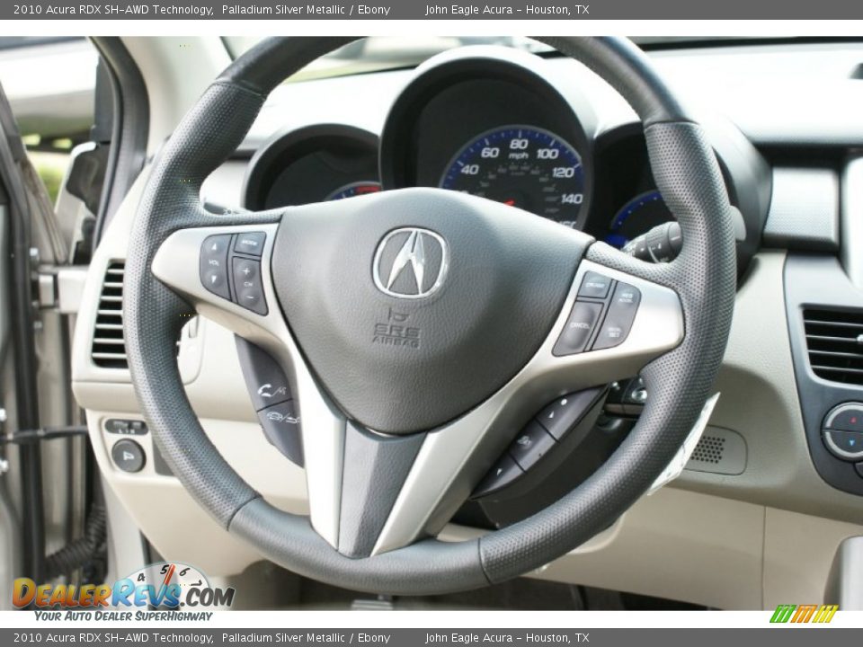 2010 Acura RDX SH-AWD Technology Palladium Silver Metallic / Ebony Photo #30
