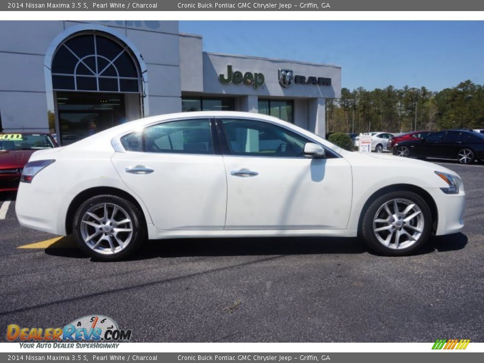 2014 Nissan Maxima 3.5 S Pearl White / Charcoal Photo #8