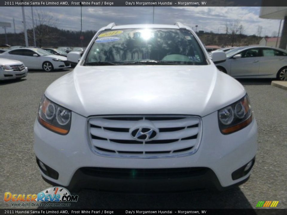 2011 Hyundai Santa Fe Limited AWD Frost White Pearl / Beige Photo #3