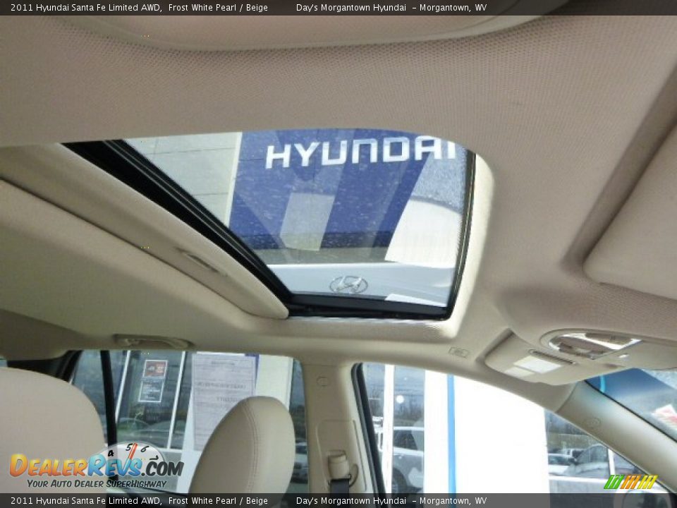 2011 Hyundai Santa Fe Limited AWD Frost White Pearl / Beige Photo #18