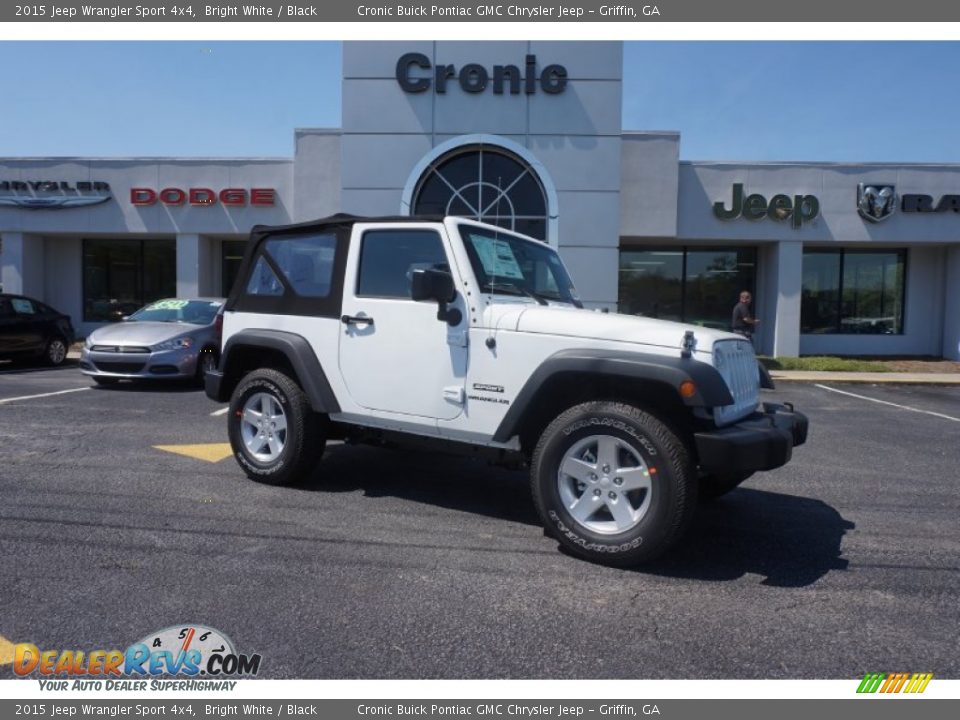 2015 Jeep Wrangler Sport 4x4 Bright White / Black Photo #1