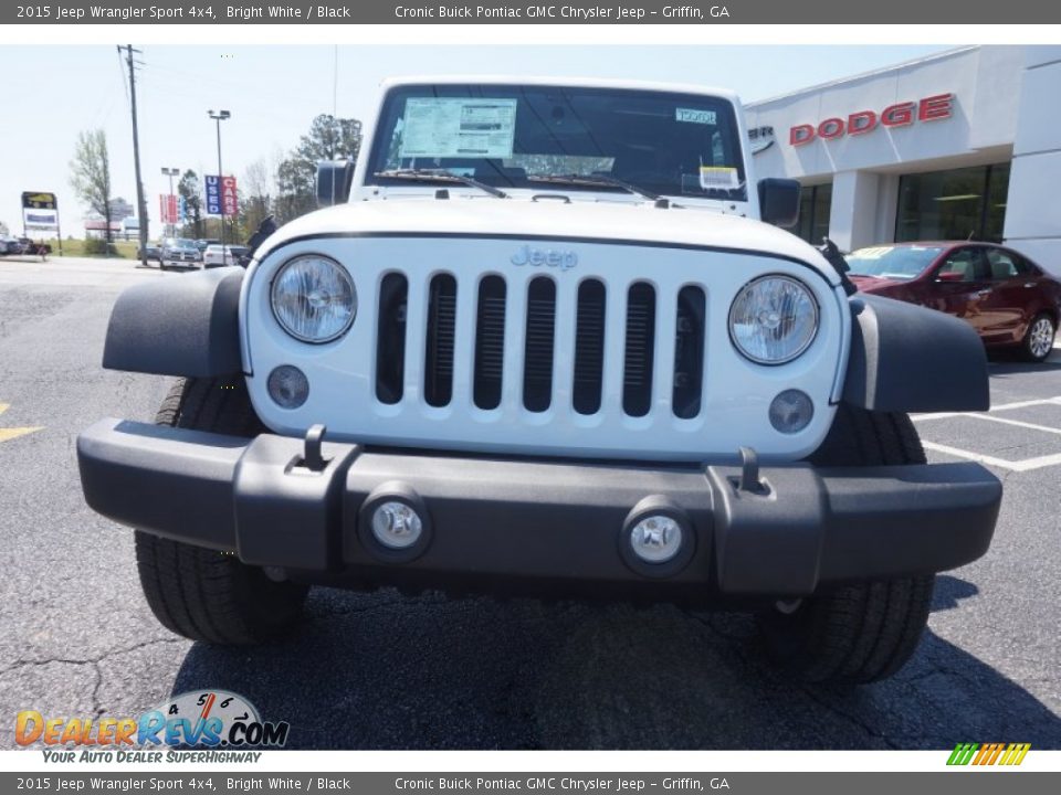 2015 Jeep Wrangler Sport 4x4 Bright White / Black Photo #2