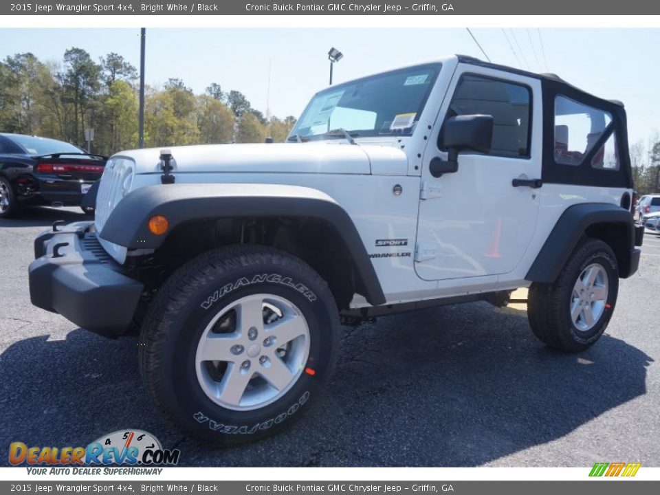 2015 Jeep Wrangler Sport 4x4 Bright White / Black Photo #3
