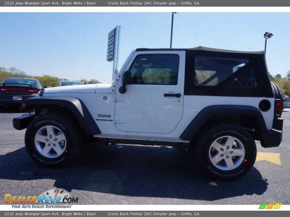 2015 Jeep Wrangler Sport 4x4 Bright White / Black Photo #4
