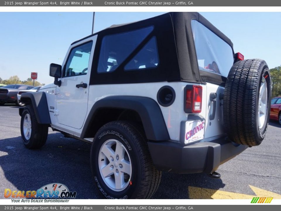2015 Jeep Wrangler Sport 4x4 Bright White / Black Photo #5
