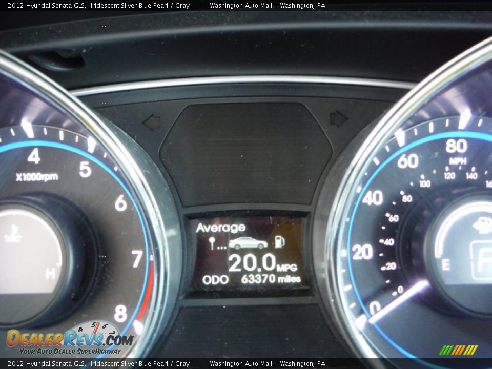 2012 Hyundai Sonata GLS Iridescent Silver Blue Pearl / Gray Photo #20