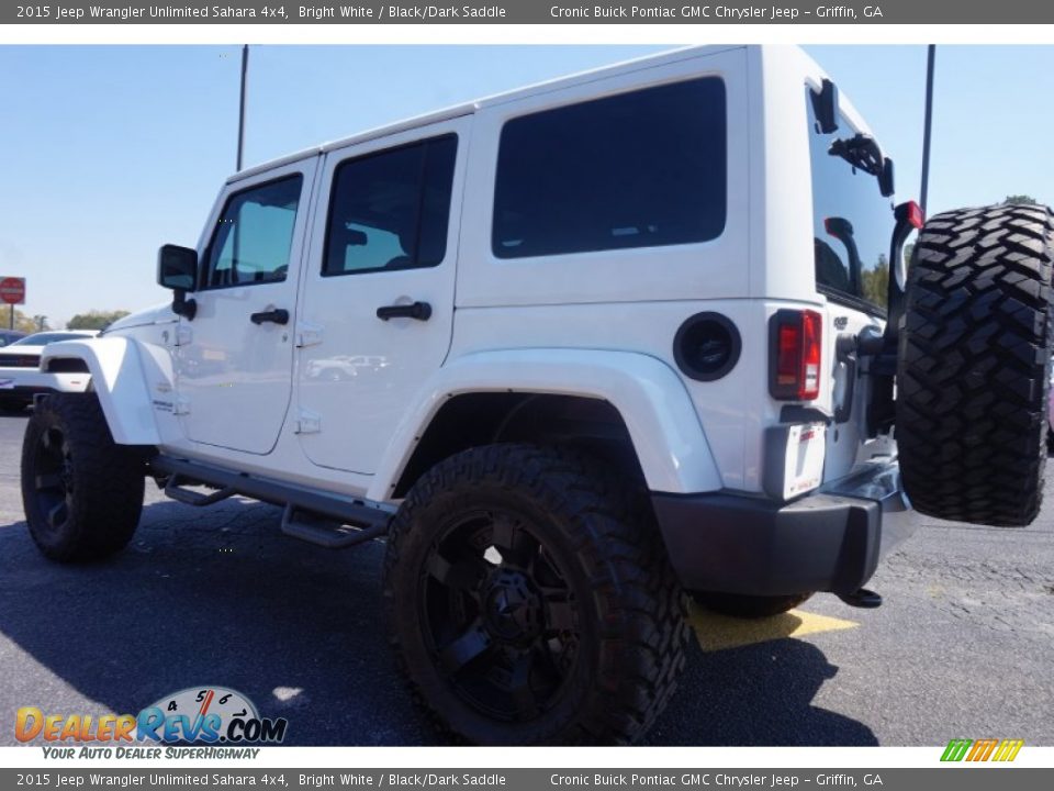 2015 Jeep Wrangler Unlimited Sahara 4x4 Bright White / Black/Dark Saddle Photo #5