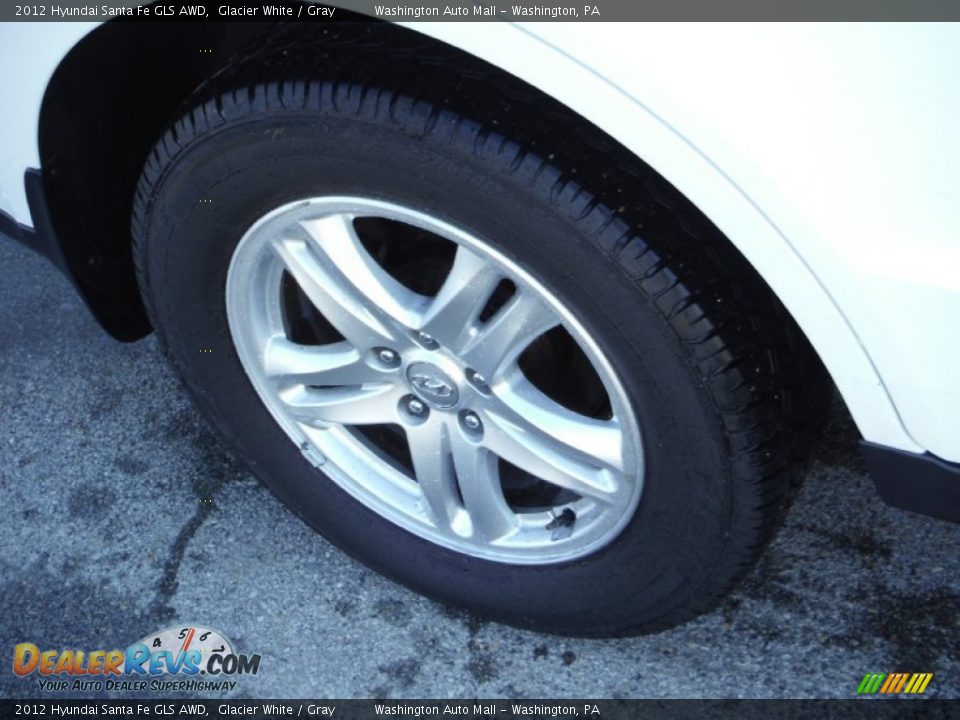 2012 Hyundai Santa Fe GLS AWD Glacier White / Gray Photo #3