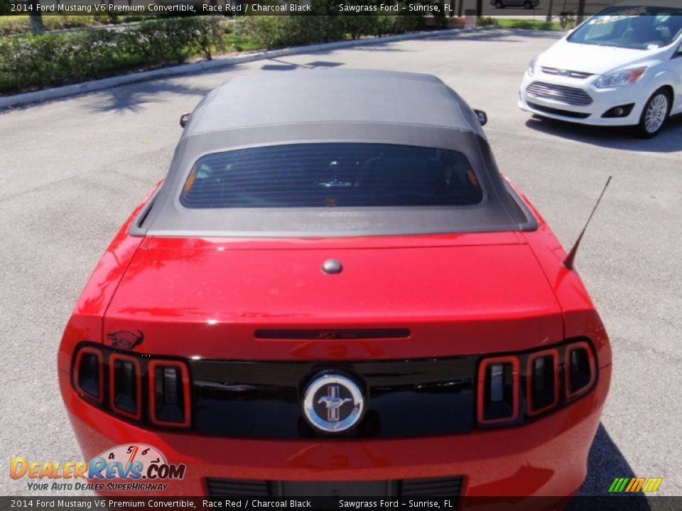 2014 Ford Mustang V6 Premium Convertible Race Red / Charcoal Black Photo #8
