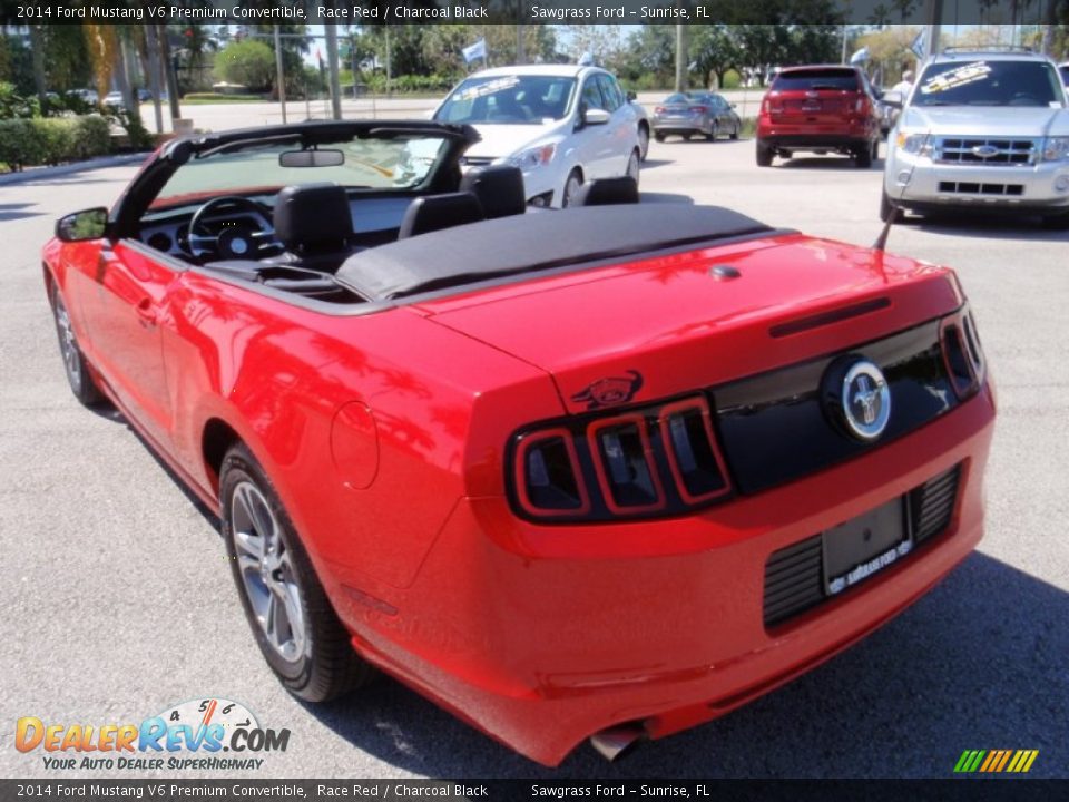 2014 Ford Mustang V6 Premium Convertible Race Red / Charcoal Black Photo #10