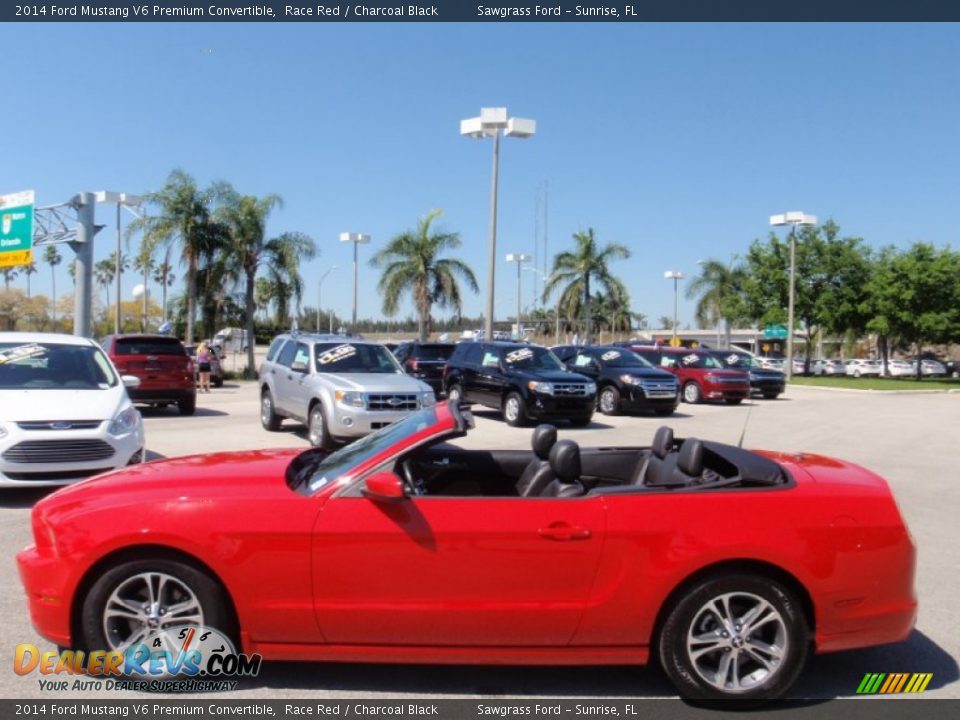 2014 Ford Mustang V6 Premium Convertible Race Red / Charcoal Black Photo #13