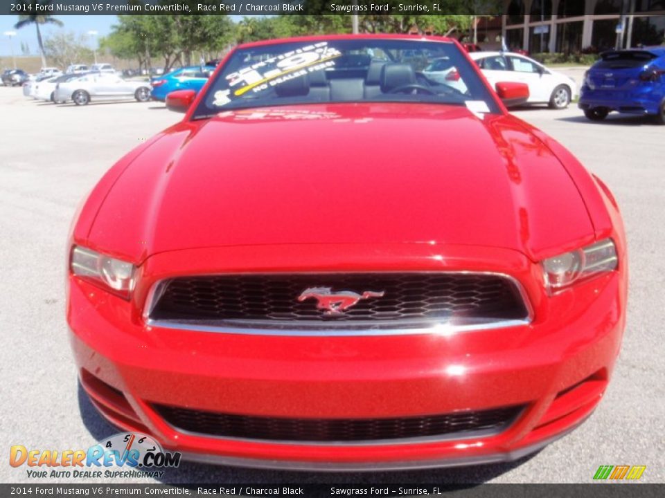 2014 Ford Mustang V6 Premium Convertible Race Red / Charcoal Black Photo #16
