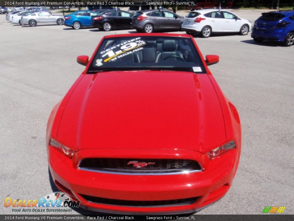 2014 Ford Mustang V6 Premium Convertible Race Red / Charcoal Black Photo #17