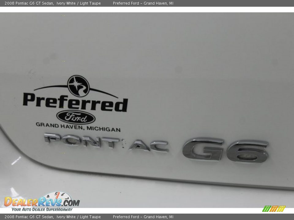 2008 Pontiac G6 GT Sedan Ivory White / Light Taupe Photo #7