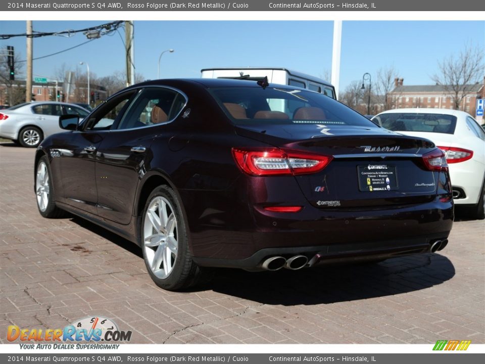 2014 Maserati Quattroporte S Q4 AWD Rosso Folgore (Dark Red Metallic) / Cuoio Photo #4