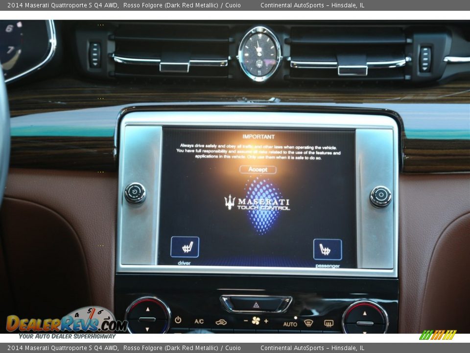2014 Maserati Quattroporte S Q4 AWD Rosso Folgore (Dark Red Metallic) / Cuoio Photo #23