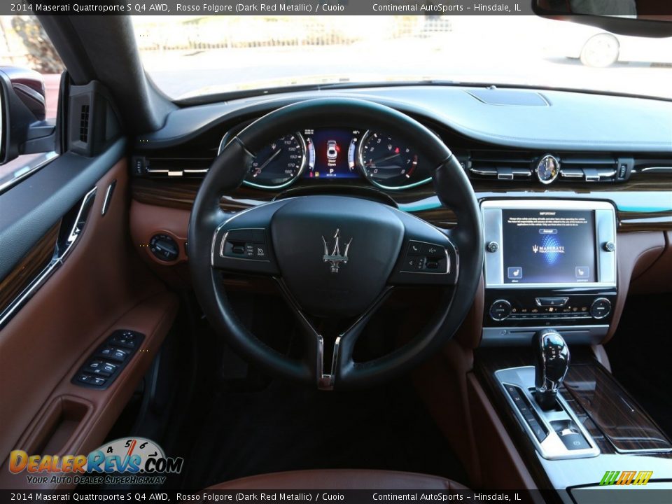 2014 Maserati Quattroporte S Q4 AWD Rosso Folgore (Dark Red Metallic) / Cuoio Photo #26