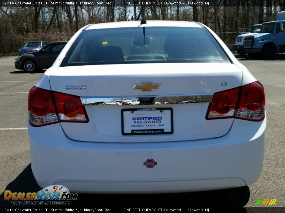 2014 Chevrolet Cruze LT Summit White / Jet Black/Sport Red Photo #8