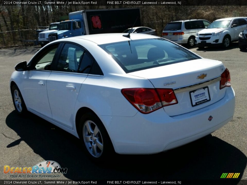 2014 Chevrolet Cruze LT Summit White / Jet Black/Sport Red Photo #9