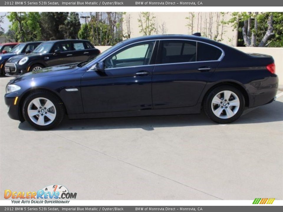 2012 BMW 5 Series 528i Sedan Imperial Blue Metallic / Oyster/Black Photo #5