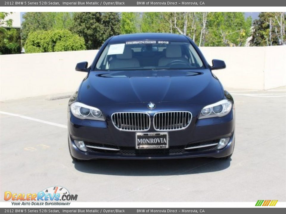 2012 BMW 5 Series 528i Sedan Imperial Blue Metallic / Oyster/Black Photo #7