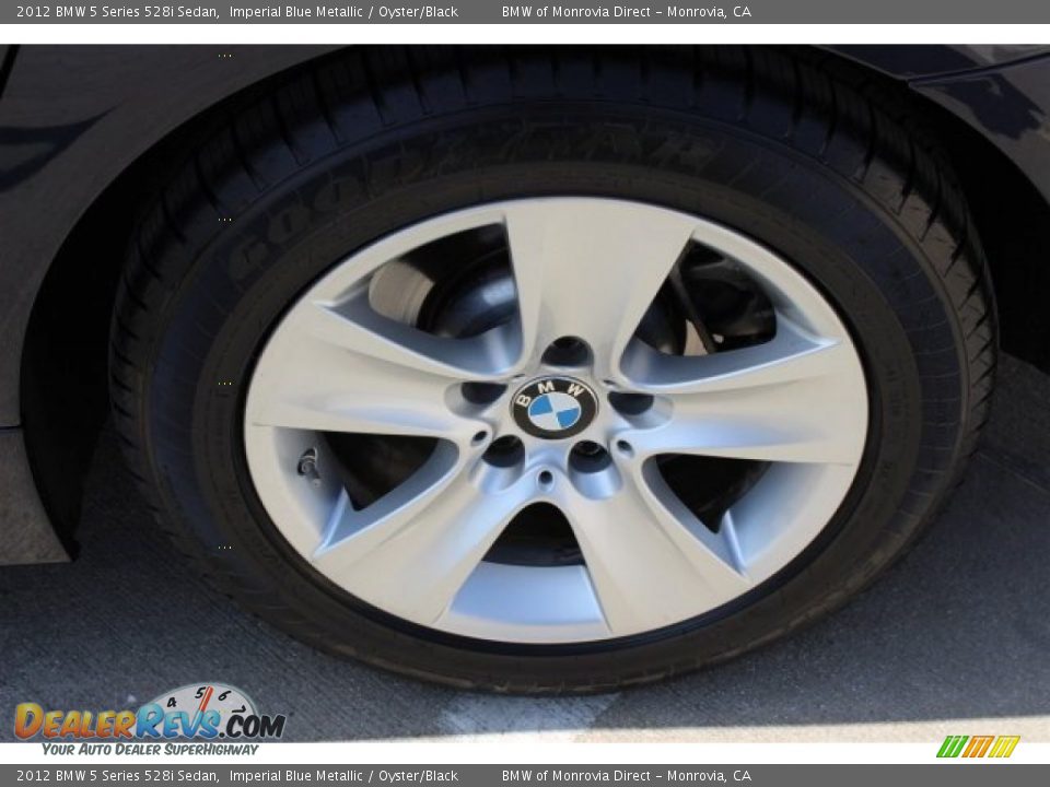 2012 BMW 5 Series 528i Sedan Imperial Blue Metallic / Oyster/Black Photo #20