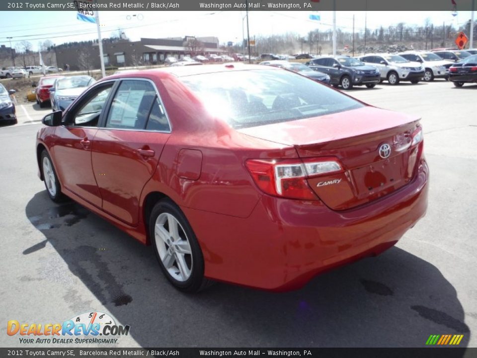 2012 Toyota Camry SE Barcelona Red Metallic / Black/Ash Photo #8