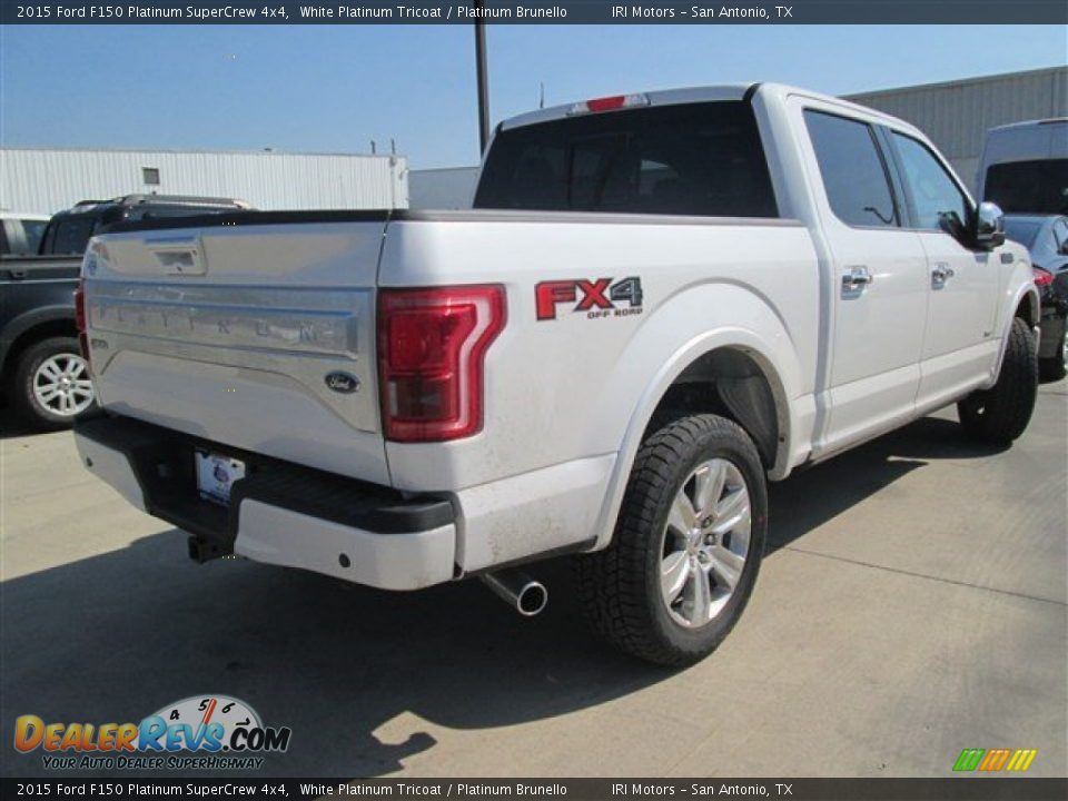 2015 Ford F150 Platinum SuperCrew 4x4 White Platinum Tricoat / Platinum Brunello Photo #4
