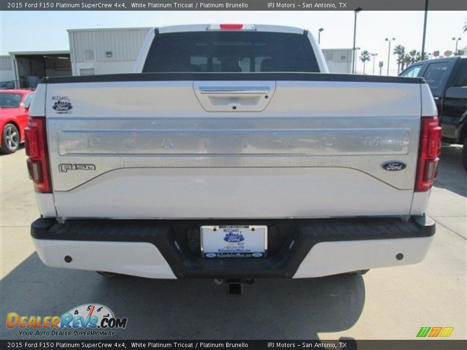 2015 Ford F150 Platinum SuperCrew 4x4 White Platinum Tricoat / Platinum Brunello Photo #5