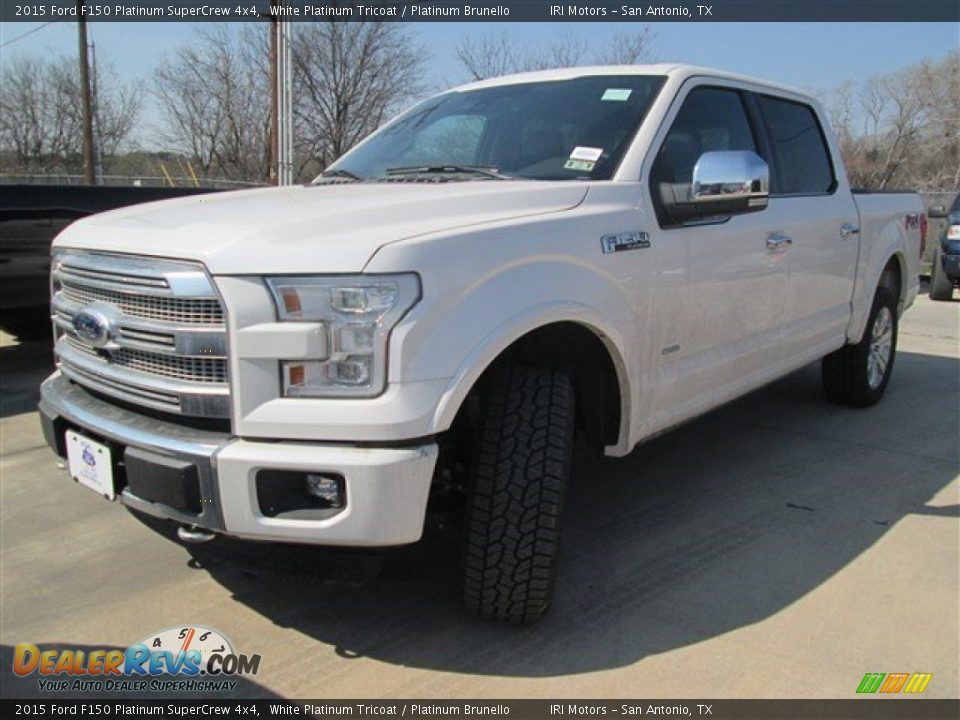 2015 Ford F150 Platinum SuperCrew 4x4 White Platinum Tricoat / Platinum Brunello Photo #9
