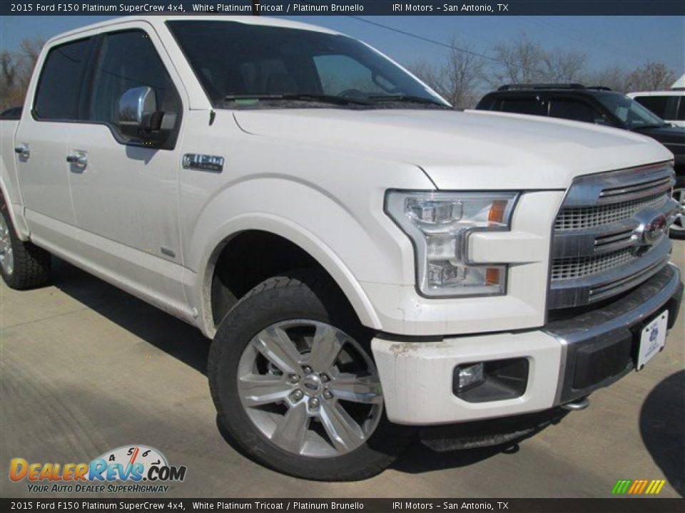 2015 Ford F150 Platinum SuperCrew 4x4 White Platinum Tricoat / Platinum Brunello Photo #11