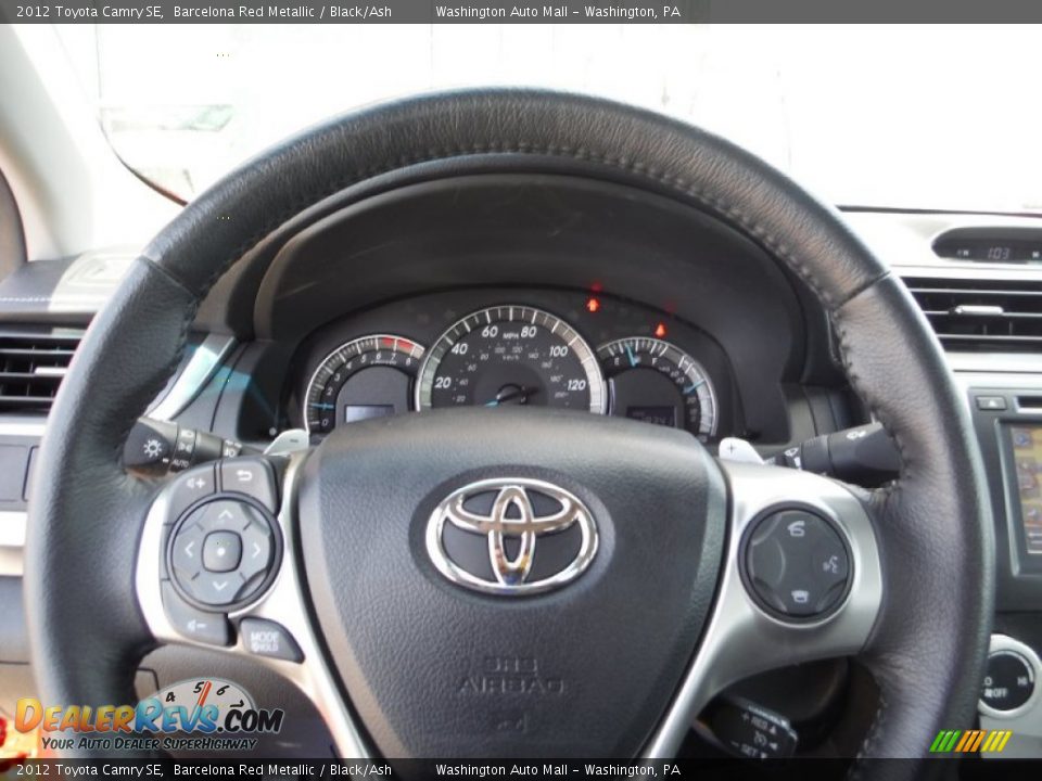 2012 Toyota Camry SE Barcelona Red Metallic / Black/Ash Photo #18