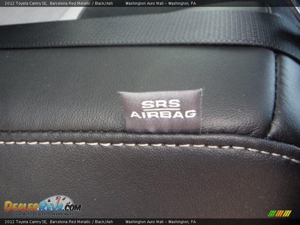 2012 Toyota Camry SE Barcelona Red Metallic / Black/Ash Photo #22