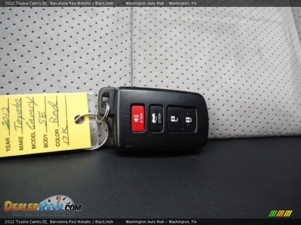 2012 Toyota Camry SE Barcelona Red Metallic / Black/Ash Photo #24