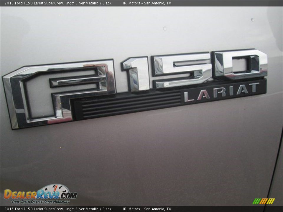 2015 Ford F150 Lariat SuperCrew Ingot Silver Metallic / Black Photo #6