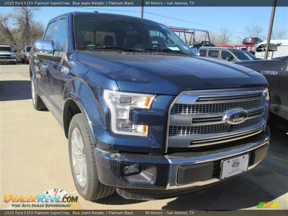 2015 Ford F150 Platinum SuperCrew Blue Jeans Metallic / Platinum Black Photo #1