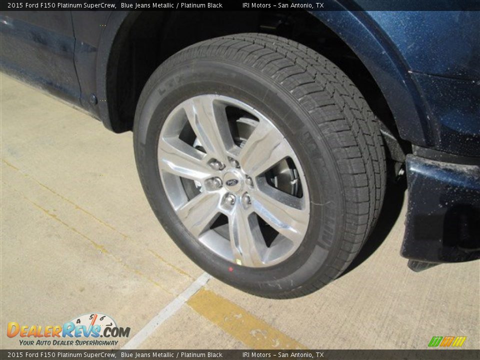 2015 Ford F150 Platinum SuperCrew Blue Jeans Metallic / Platinum Black Photo #3