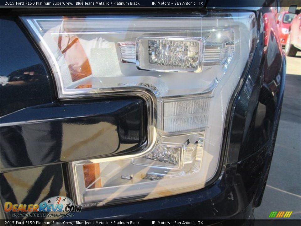 2015 Ford F150 Platinum SuperCrew Blue Jeans Metallic / Platinum Black Photo #6