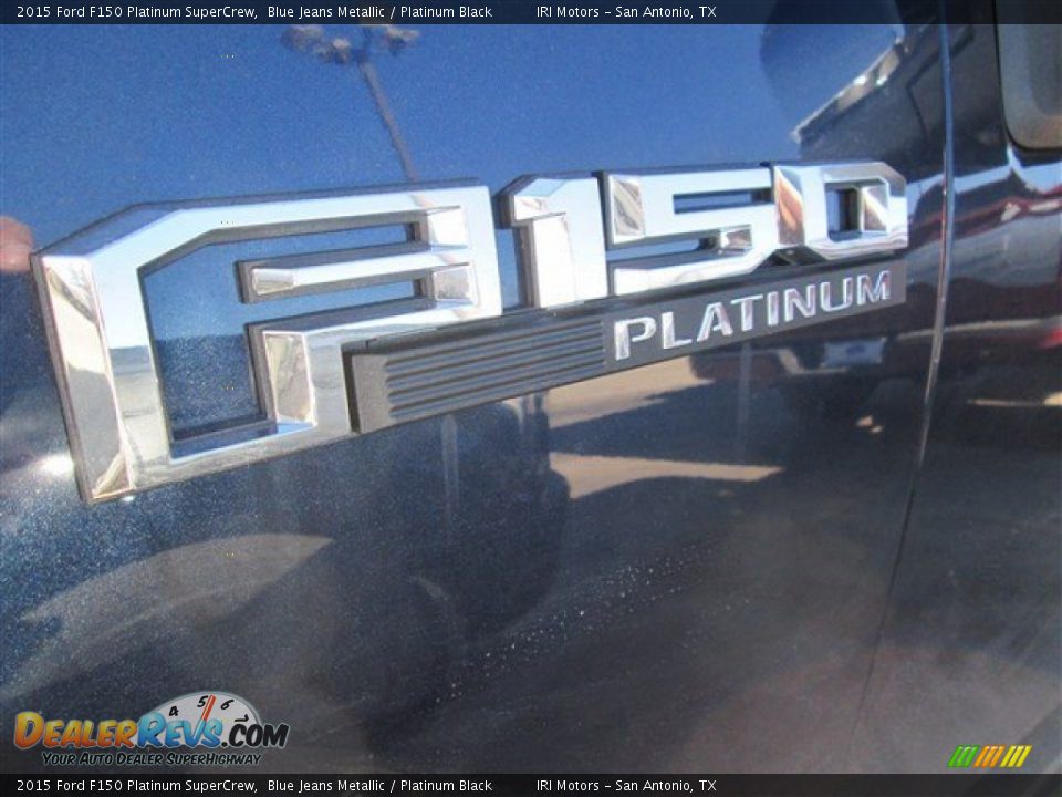 2015 Ford F150 Platinum SuperCrew Blue Jeans Metallic / Platinum Black Photo #7