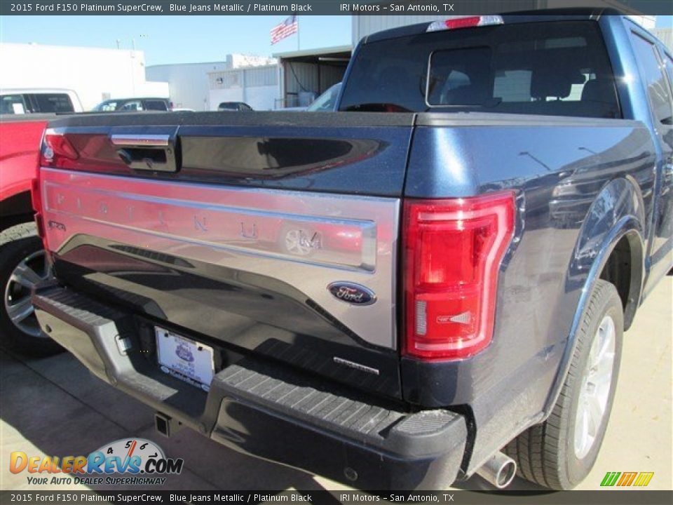2015 Ford F150 Platinum SuperCrew Blue Jeans Metallic / Platinum Black Photo #12