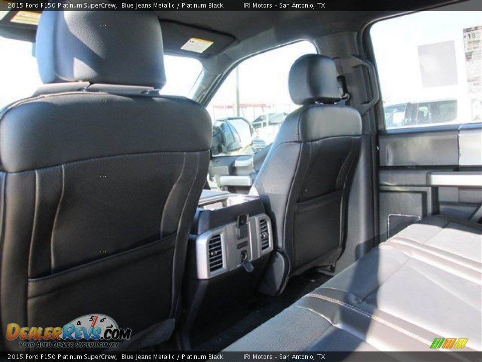 2015 Ford F150 Platinum SuperCrew Blue Jeans Metallic / Platinum Black Photo #15