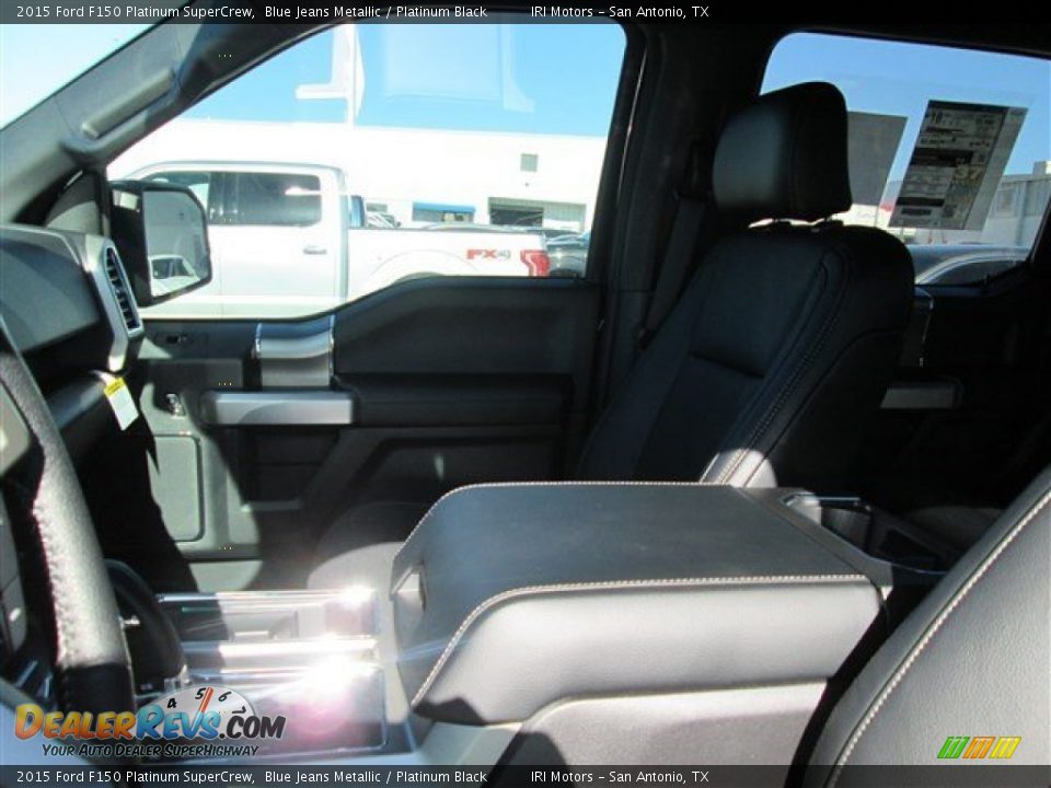 2015 Ford F150 Platinum SuperCrew Blue Jeans Metallic / Platinum Black Photo #18