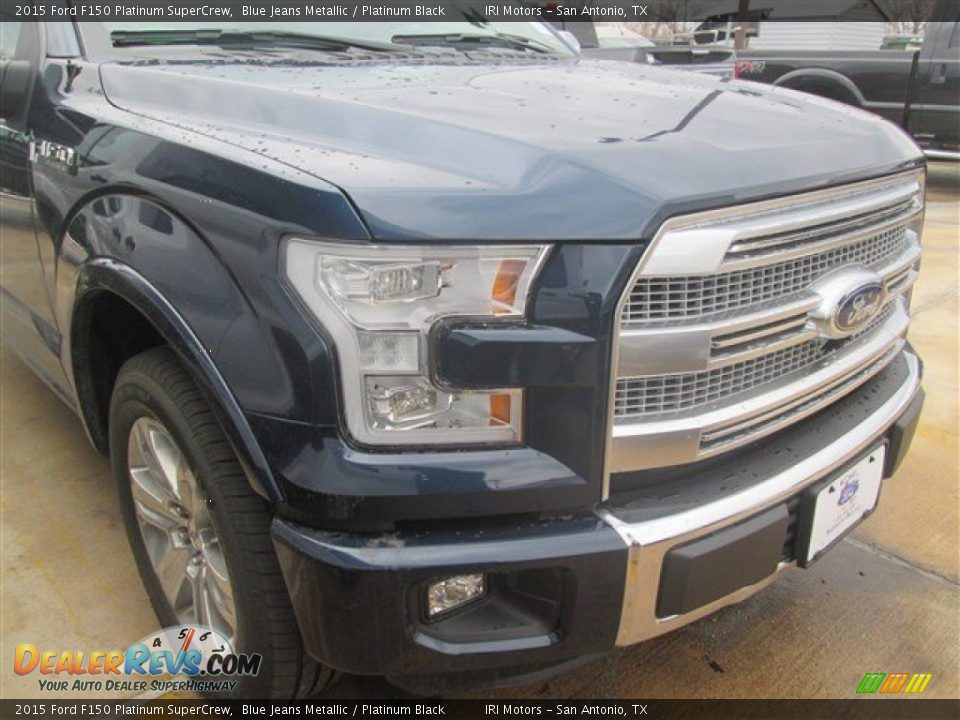 2015 Ford F150 Platinum SuperCrew Blue Jeans Metallic / Platinum Black Photo #23