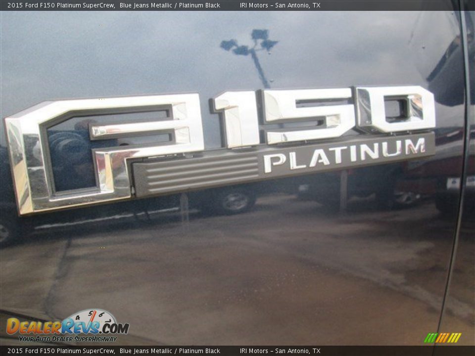 2015 Ford F150 Platinum SuperCrew Blue Jeans Metallic / Platinum Black Photo #27