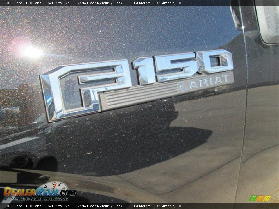 2015 Ford F150 Lariat SuperCrew 4x4 Tuxedo Black Metallic / Black Photo #5