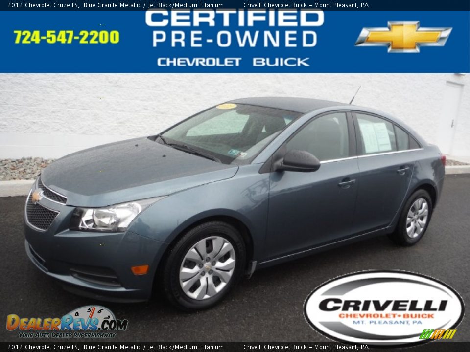 2012 Chevrolet Cruze LS Blue Granite Metallic / Jet Black/Medium Titanium Photo #1